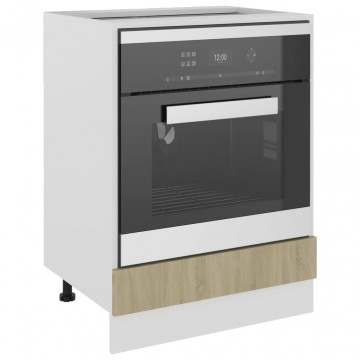 Dulap pentru cuptor, stejar Sonoma, 60 x 46 x 81,5 cm, PAL - Img 3