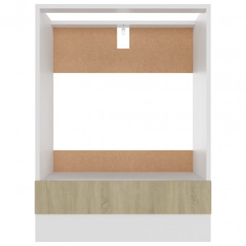 Dulap pentru cuptor, stejar Sonoma, 60 x 46 x 81,5 cm, PAL - Img 8