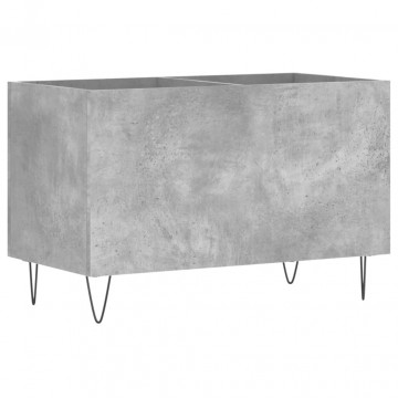 Dulap pentru discuri, gri beton, 74,5x38x48 cm, lemn prelucrat - Img 2