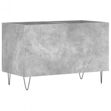 Dulap pentru discuri, gri beton, 74,5x38x48 cm, lemn prelucrat - Img 5