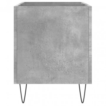 Dulap pentru discuri, gri beton, 74,5x38x48 cm, lemn prelucrat - Img 8
