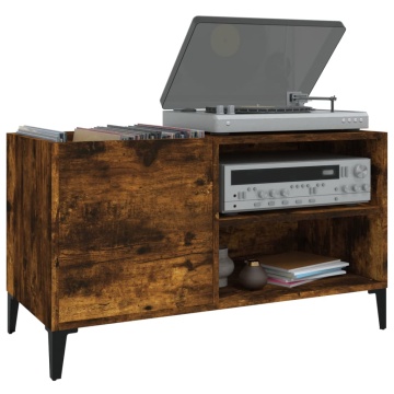 Dulap pentru discuri stejar afumat 84,5x38x48 cm lemn prelucrat - Img 4