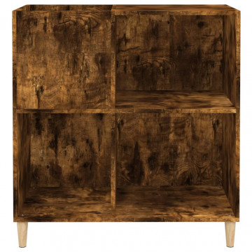 Dulap pentru discuri stejar fumuriu 84,5x38x89 cm lemn compozit - Img 8