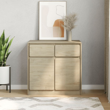 Dulap "SAUDA", stejar, 80x43x75,5 cm, lemn masiv de pin - Img 3