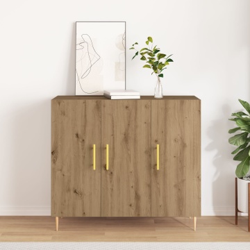 Dulap, stejar artizanal, 90x34x80 cm, lemn prelucrat - Img 1
