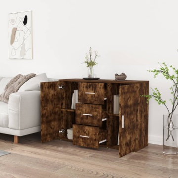 Dulap, stejar fumuriu, 91x29,5x65 cm, lemn compozit - Img 3
