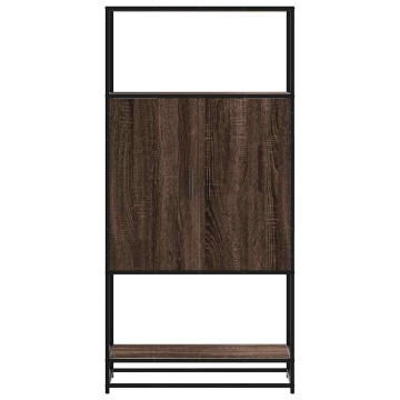Dulap Stejar maro 68x35x139 cm lemn și metal prelucrat - Img 4