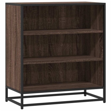 Dulap, stejar maro, 68x35x76 cm, lemn prelucrat și metal - Img 2
