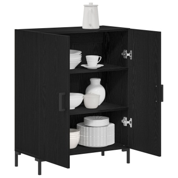 Dulap, stejar negru, 69,5x34x90 cm, lemn prelucrat - Img 3
