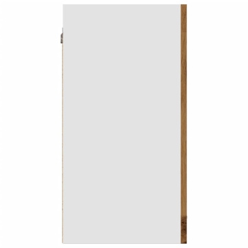 Dulap suspendat cu sticlă, stejar artizanal, 40x31x60 cm lemn - Img 5
