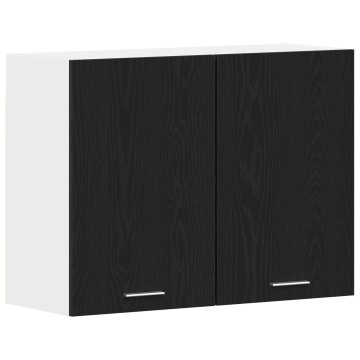 Dulap suspendat din stejar negru - 80x31x60 cm - Fabricat din lemn prelucrat - Img 2