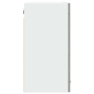 Dulap suspendat din sticlă gri beton 80x31x60 cm - Img 8