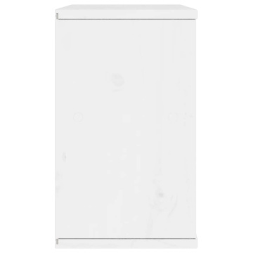Dulap TV „ODDA” alb 79x24x40 cm din lemn masiv de pin - Img 6