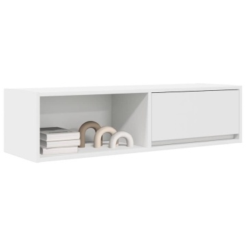 Dulap TV alb 100x31x25,5 cm lemn prelucrat - Img 4