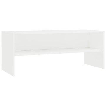 Dulap TV, alb, 100x40x40 cm, lemn prelucrat - Img 2