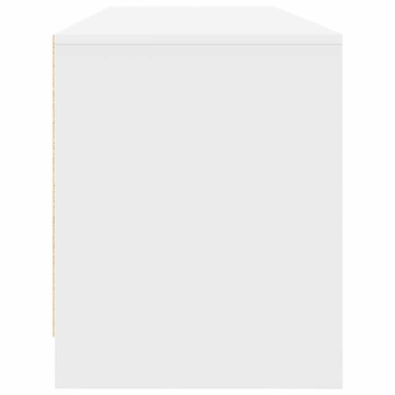 Dulap TV alb 188,5x41x50 cm lemn prelucrat - Img 6