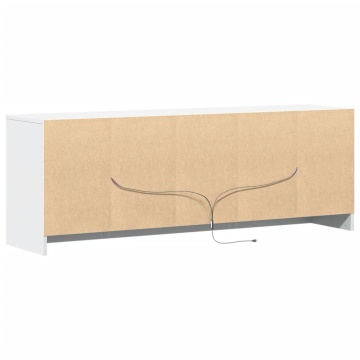 Dulap TV cu LED, alb, 139,5x34x50 cm, lemn prelucrat - Img 7