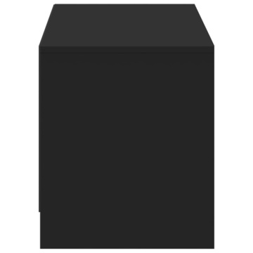 Dulap TV cu LED, negru, 140x34x40 cm, lemn prelucrat - Img 6