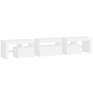 Dulap TV cu lumini LED alb 200x36,5x40 cm - Img 7