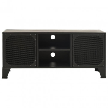 Dulap TV ,gri,105x36x47 cm,metal și MDF - Img 3
