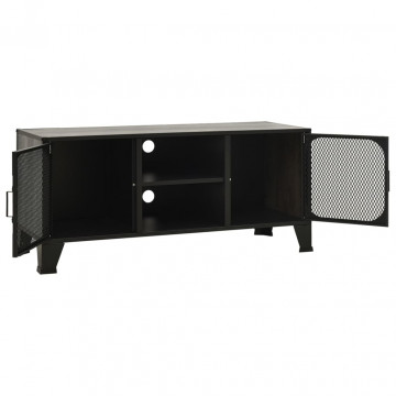 Dulap TV ,gri,105x36x47 cm,metal și MDF - Img 5