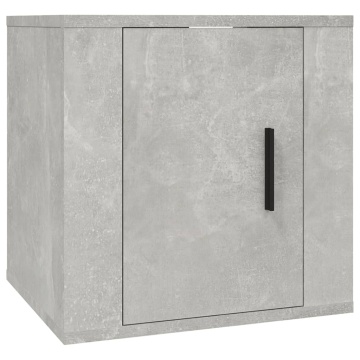 Dulap TV montat pe perete, gri beton, 40x34,5x40 cm - Img 2