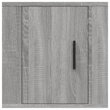 Dulap TV montat pe perete, gri sonoma, 40x34,5x40 cm - Img 8