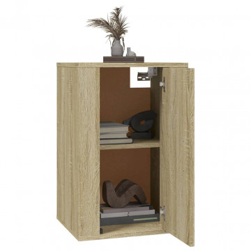 Dulap TV montat pe perete, stejar sonoma, 40x34,5x60 cm - Img 3