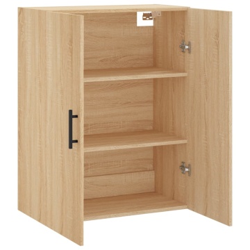 Dulap TV montat pe perete, stejar sonoma, 69,5x34x90 cm - Img 5