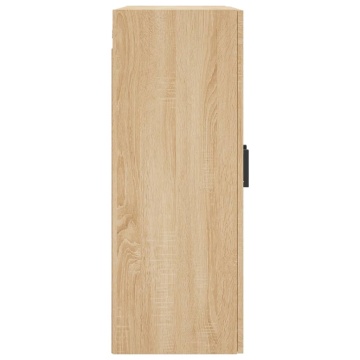 Dulap TV montat pe perete, stejar sonoma, 69,5x34x90 cm - Img 7