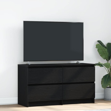 Dulap TV, negru, 100x35x54 cm, lemn prelucrat - Img 1