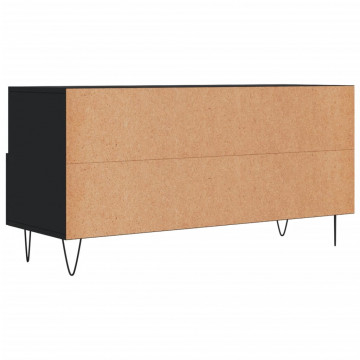 Dulap TV, negru, 102x36x50 cm, lemn prelucrat - Img 7