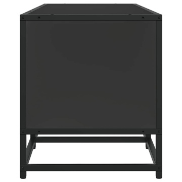 Dulap TV, negru, 120x35x41 cm, lemn prelucrat și metal - Img 8