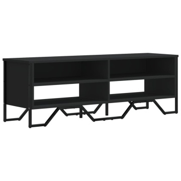Dulap TV, negru, 122x34x41 cm, lemn prelucrat - Img 2