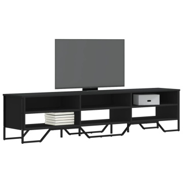Dulap TV, negru, 180x34x41 cm, lemn prelucrat - Img 1