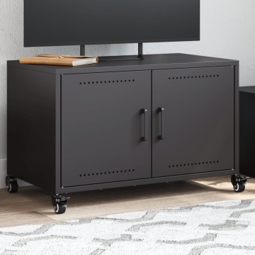 Dulap TV, negru, 68x39x43,5 cm, oțel laminat la rece - Img 1
