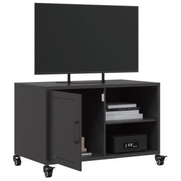 Dulap TV, negru, 68x39x43,5 cm, oțel laminat la rece - Img 8