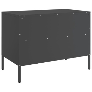 Dulap TV, negru, 68x39x50,5 cm, oțel laminat la rece - Img 7
