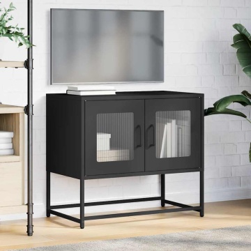 Dulap TV, negru, 68x39x60,5 cm, oțel laminat la rece - Img 3