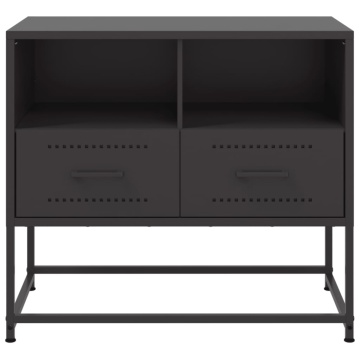 Dulap TV, negru, 68x39x60,5 cm, oțel - Img 5
