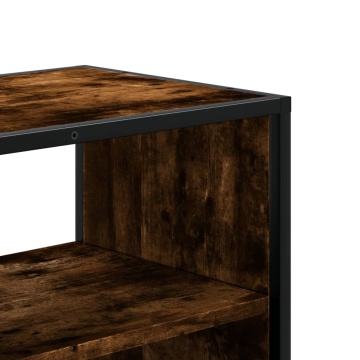 Dulap TV stejar fumuriu 100x31x39,5 cm, lemn prelucrat și metal - Img 6