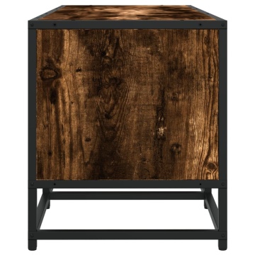 Dulap TV stejar fumuriu, 100x35x41 cm lemn prelucrat și metal - Img 8
