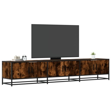 Dulap TV, stejar fumuriu, 210x35x41 cm, lemn prelucrat - Img 1