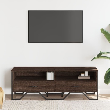 Dulap TV, stejar maro, 122x34x41 cm, lemn prelucrat - Img 3