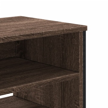 Dulap TV, stejar maro, 122x34x41 cm, lemn prelucrat - Img 6