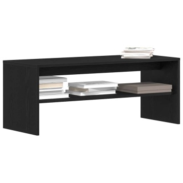 Dulap TV Stejar Negru 100x40x40 cm Lemn prelucrat - Img 4