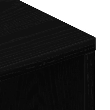 Dulap TV Stejar Negru 100x40x40 cm Lemn prelucrat - Img 7