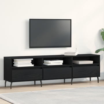 Dulap TV, stejar negru, 150x30x44,5 cm, lemn prelucrat - Img 4