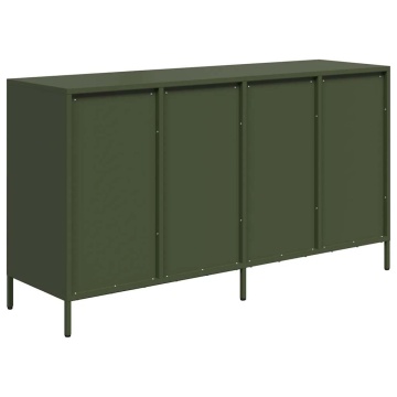 Dulap, verde măsliniu, 135x39x73,5 cm, oțel laminat la rece - Img 6