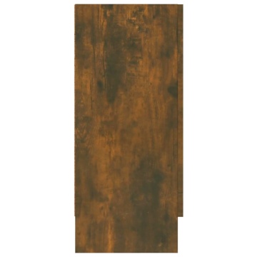 Dulap vitrină, stejar fumuriu, 120x30,5x70 cm, lemn prelucrat - Img 4